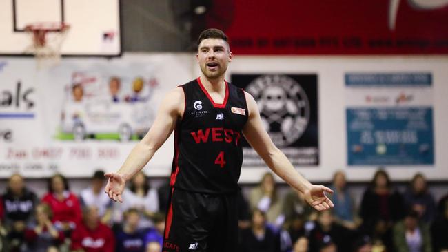 West Adelaide captain Patrick Thomas had 17 points and five assists in his sides big win over Southern Tigers in round two on Friday night. Picture: AllStarPhotos