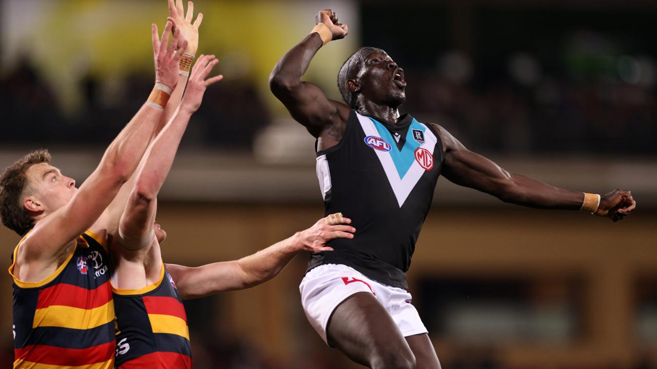 Aliir Aliir of the Power was best on ground in Showdown 50. Picture: Daniel Kalisz/Getty Images