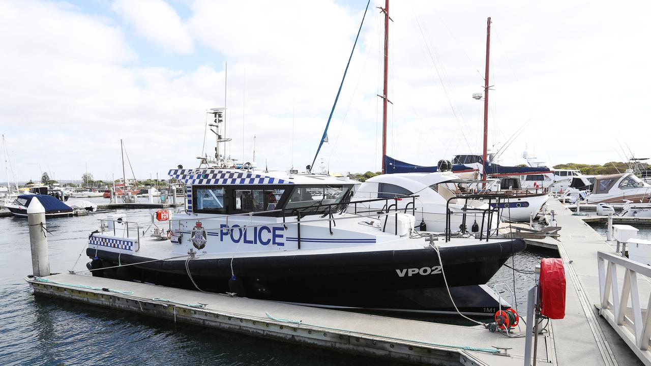 The 13m VP02 boat berthed at Queenscliff. Picture: Alan Barber