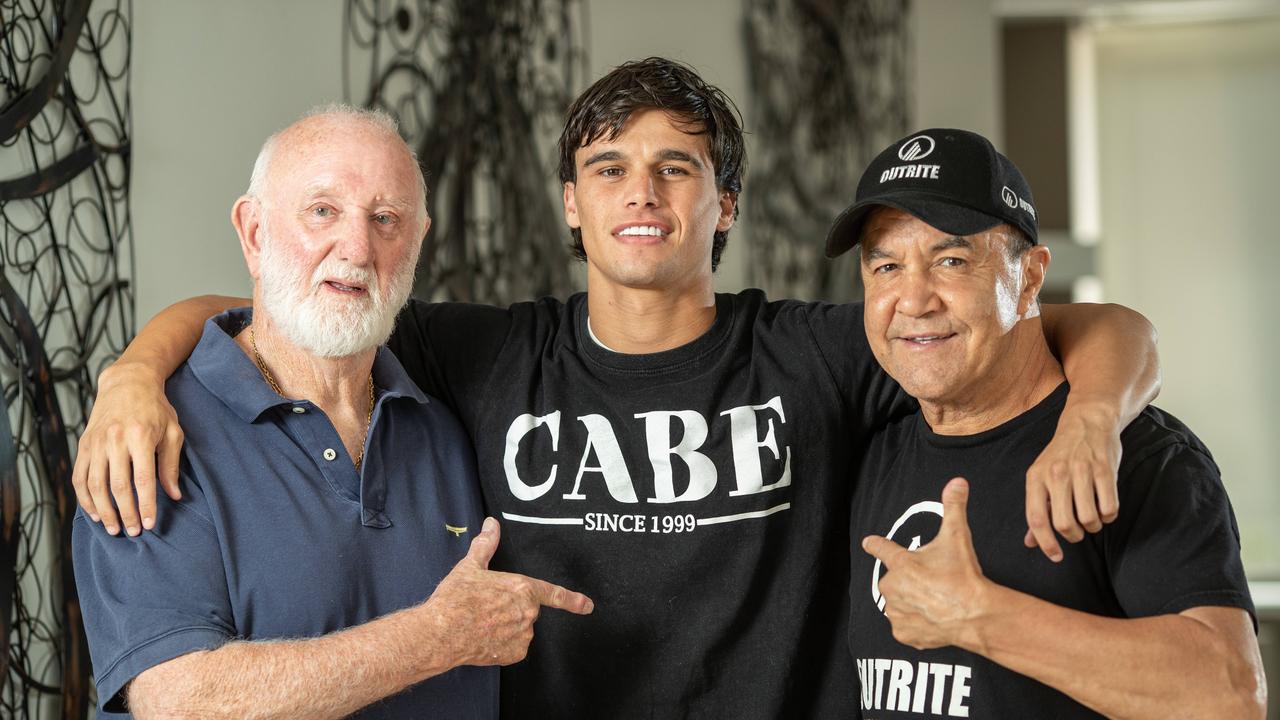 Johnny Lewis, Brock Jarvis and Jeff Fenech. Photo: Julian Andrews