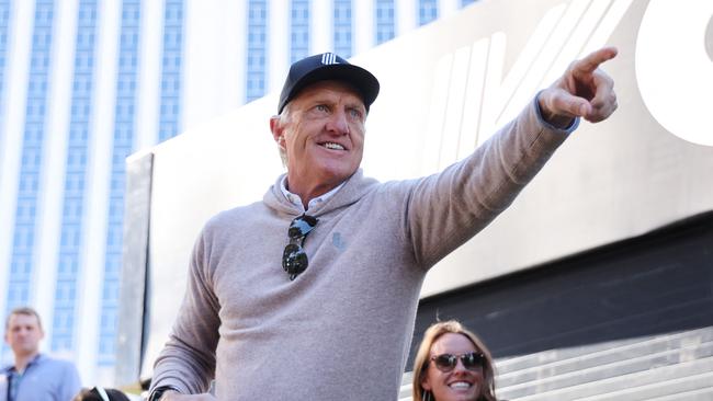 LIV Golf CEO Greg Norman looks on during day three of the LIV Golf Invitational – Las Vegas. Photo: Michael Reaves