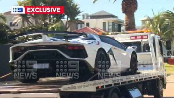 A white Ferrari was also seized. Picture: 9 News Gold Coast.