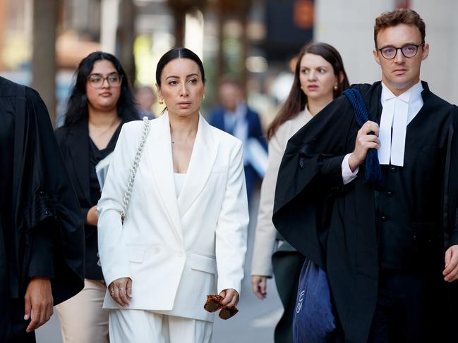 Sacked ABC radio host Antoinette Lattouf arrives at the Federal Court on Wednesday. Picture: NewsWire / Nikki Short