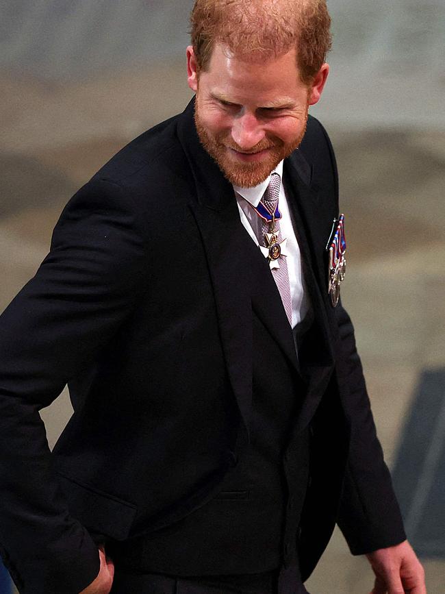 Prince Harry attended the coronation on his own. Picture: Phil Noble/Pool/AFP