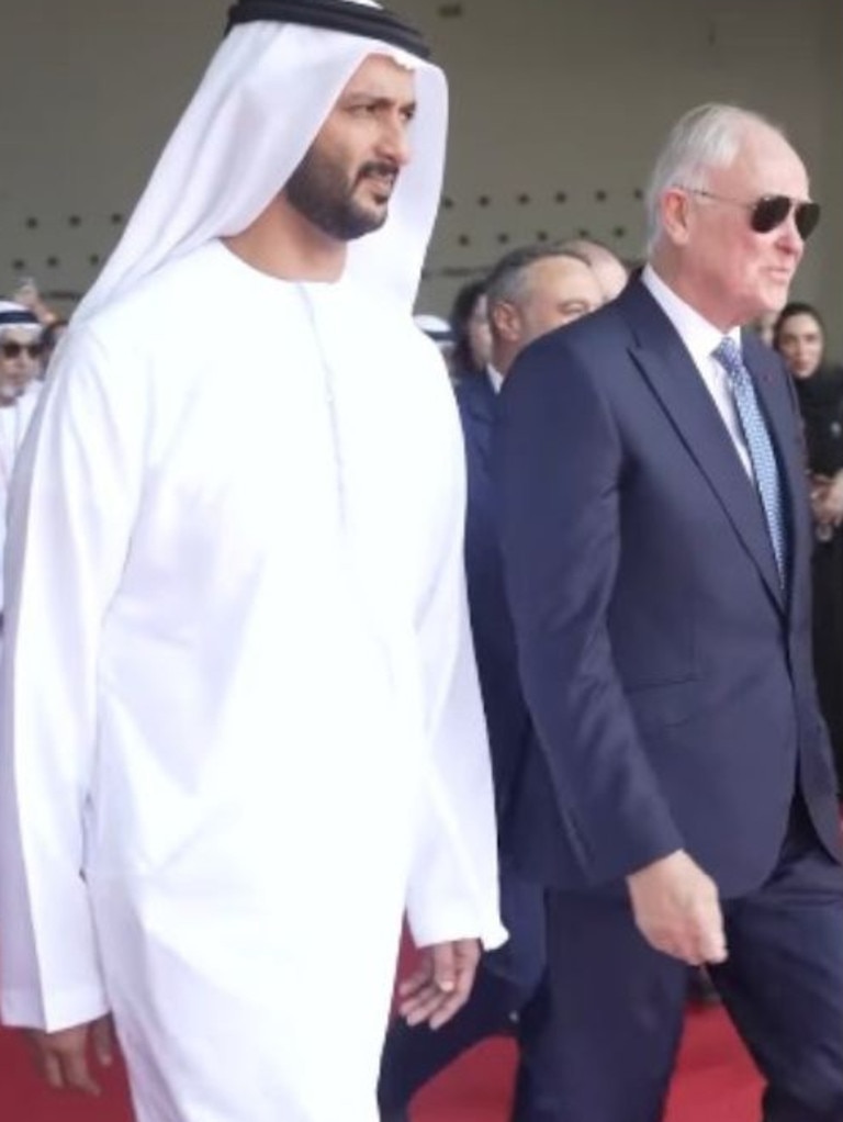 His Excellency Abdulla Bin Touq Al Marri, minister of economy at ministry of economy, UAE, and president of the airline, Sir Tim Clark. Picture: Emirates