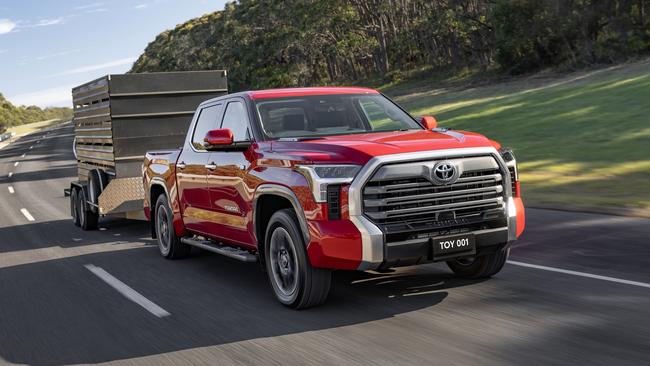 The Toyota Tundra Limited is on the road in Australia.