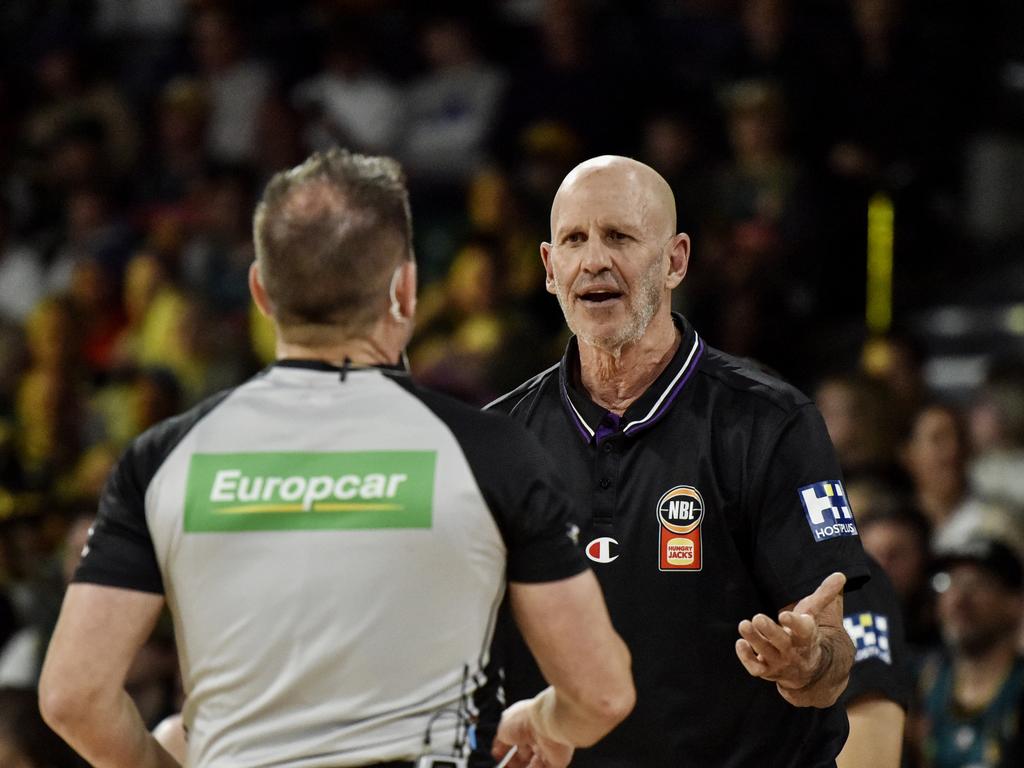 Brian Goorjian took aim at the referees after the Kings surprise defeat to Melbourne United. Picture: Getty