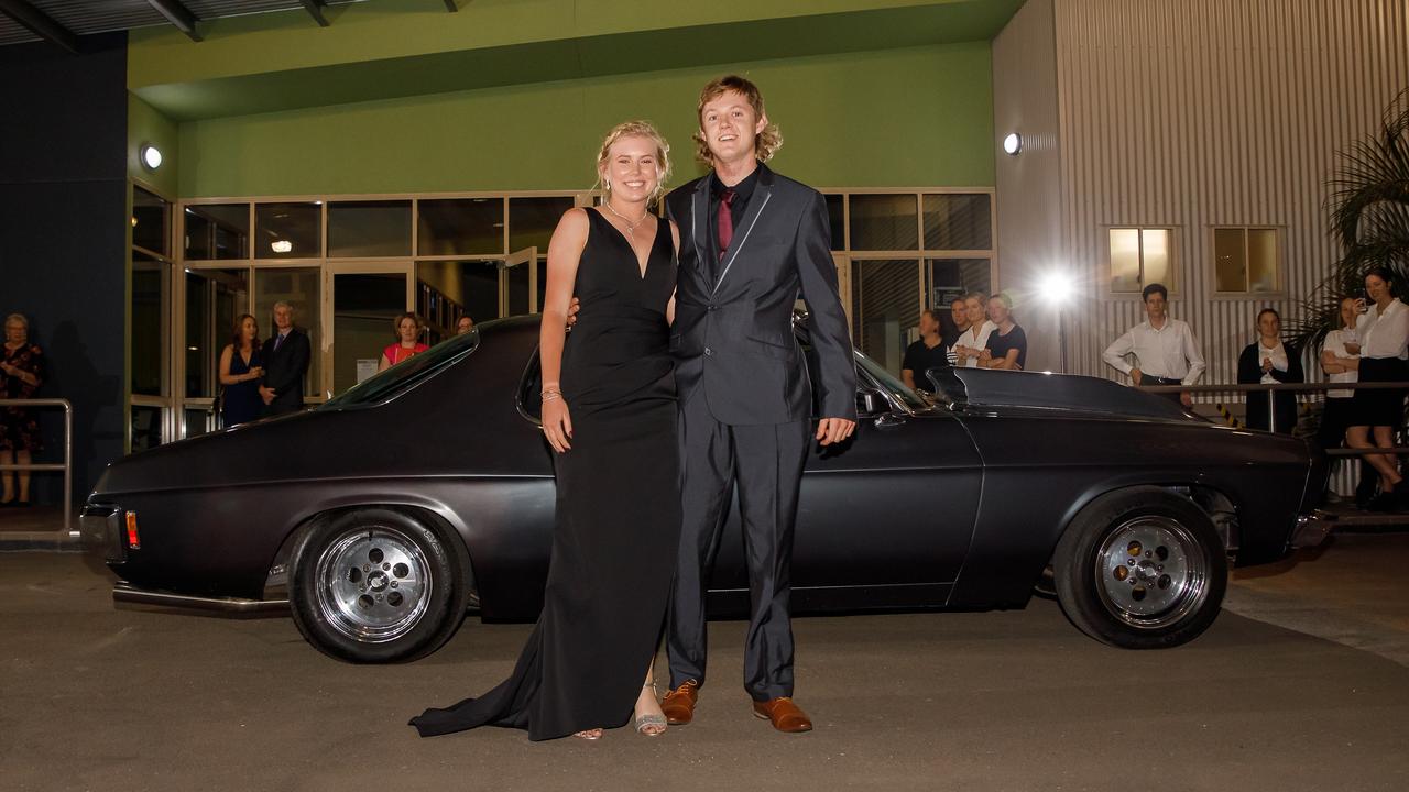 Kasey Eley and her partner at the 2020 Dalby Christian College Formal. Picture: Susan Jacobs Photography