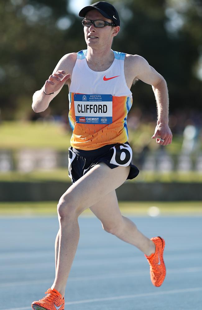Clifford competing in the senior Men's 1500m Heat (T12) at the 2025 Australian Open and Under 20 Athletics Championships. Picture: Cameron Spencer/Getty Images