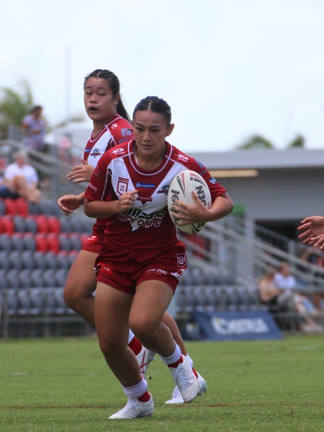 Harvey Norman under-19s action between Redcliffe and the Brisbane Tigers. Sunday February 11, 2024.