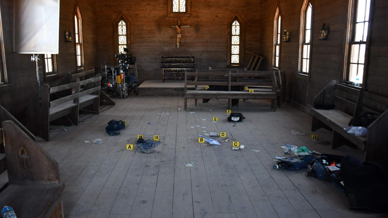 The scene of the shooting at the Bonanza Creek Ranch in Santa Fe. (Photo by Santa Fe County Sheriff's Office / AFP)
