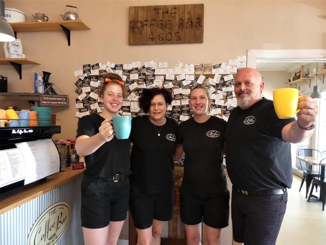 The Coffee Bar 4605, Murgon - Jenna Holznagel-bow, Helen Walker, Taylah Berlin, Shaun Walker. Photo/Holly Cormack.