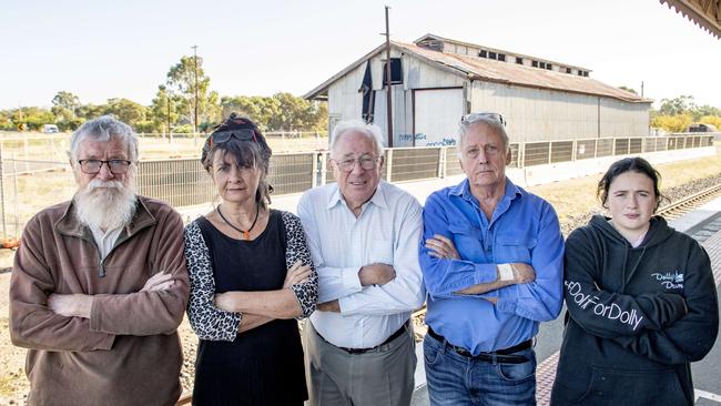 L-R: Charlie Brydon, Shirley Saywell, John Simpson, Jim Shovelton and Tara Hope. Picture: Zoe Phillips