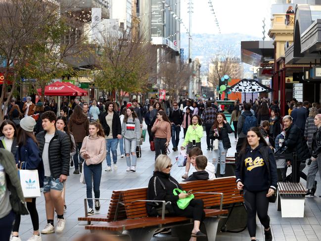 ADELAIDE, AUSTRALIA - NewsWire Photos July 9: Shoppers in a busy Rundle Mall. Picture: NCA NewsWire / Kelly Barnes