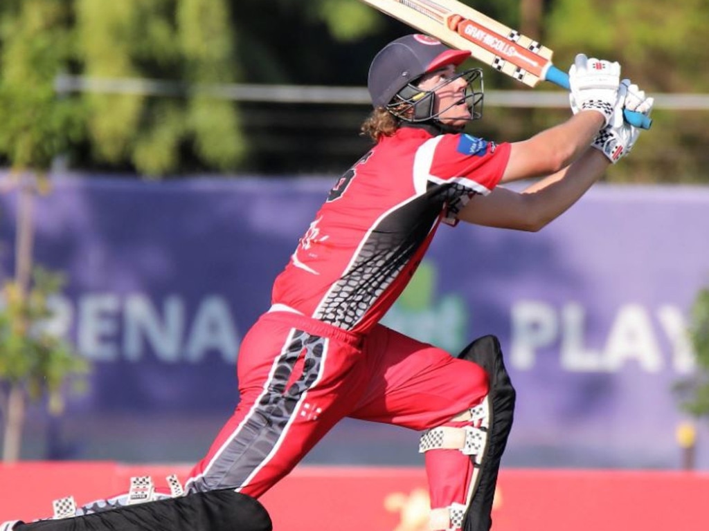 Corey Kelly smashed an important 59 for Southern Districts against Darwin in the 50-over grand final at DXC Arena. Picture: NT Cricket.