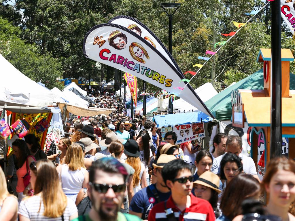 Thousands flocked to the newtown festival on Sunday. Picture: Jess Husband.