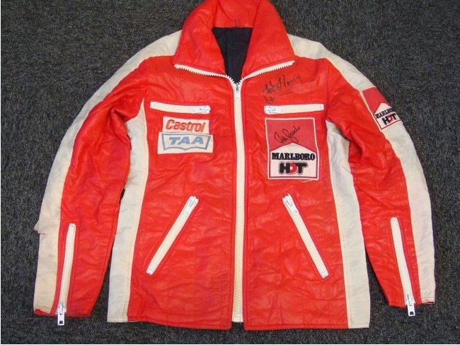 John Harvey’s signed Marlboro HDT racing jacket, part of a $1 million auction. Picture: Lloyds Auctions