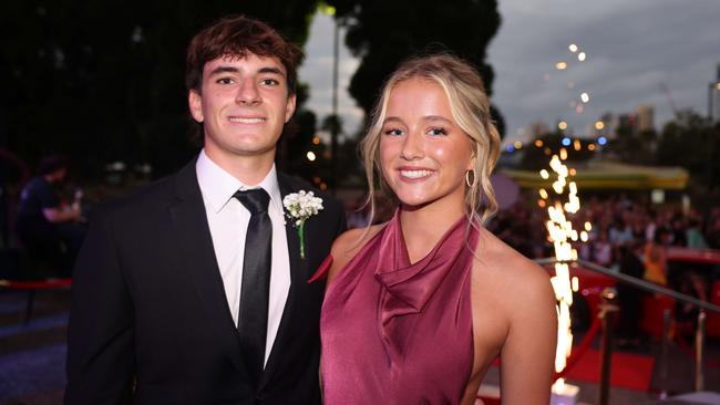 Ben Reeves and Molly Pattullo at the Emmanuel College class of 2025 formal at HOTA for Gold Coast at Large. Picture, Portia Large.