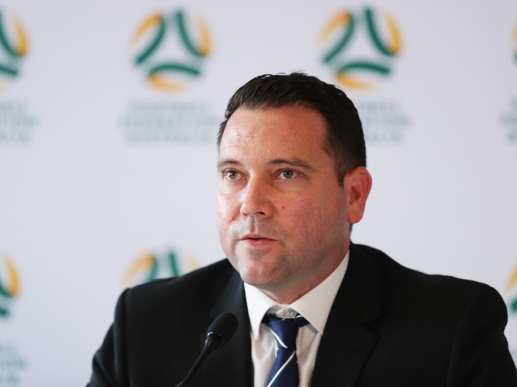 FA CEO James Johnson has a ‘duty of care’ to the Olyroos. Picture: Matt King/Getty Images