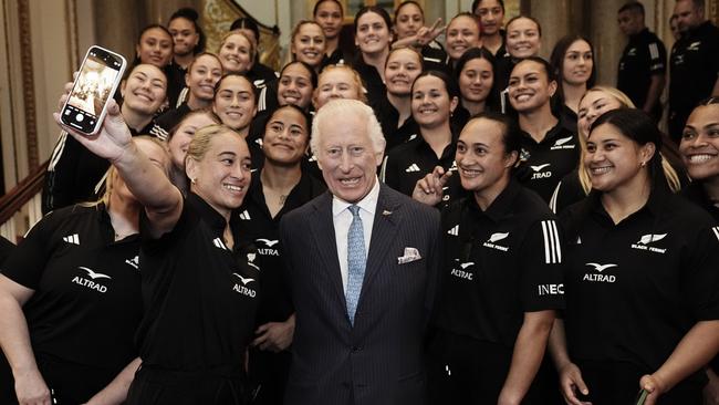 The moment immortalised in a selfie. Photo by Aaron Chown – WPA Pool/Getty Images