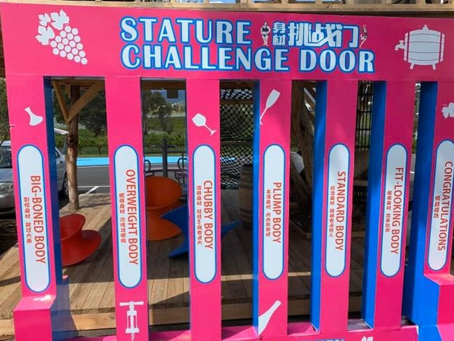 A "stature challenge door" has outraged customers at a Yarra Valley eatery. Picture: Facebook