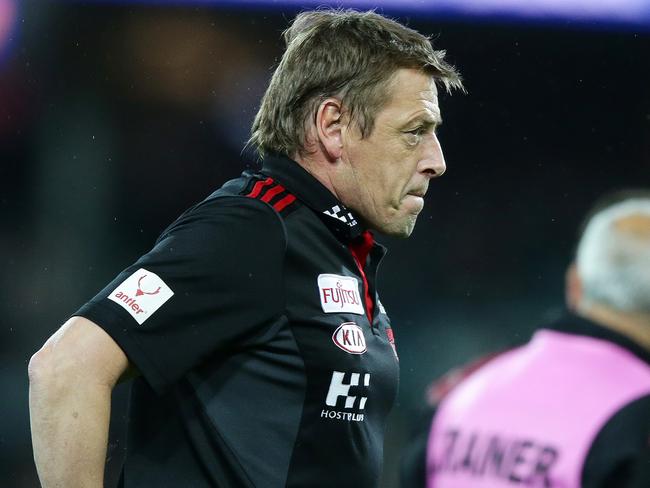 Mark Thompson in his coaching days with Essendon. Picture: Sarah Reed.