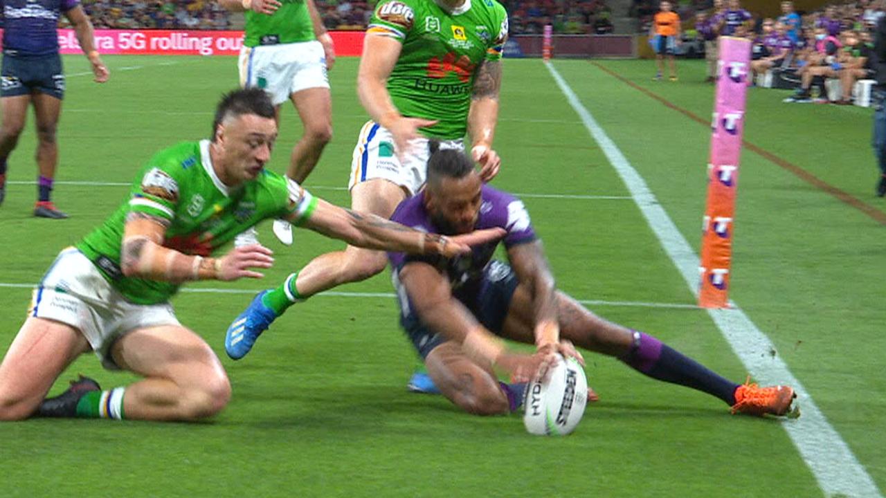 Josh Addo-Carr was robbed of this try.