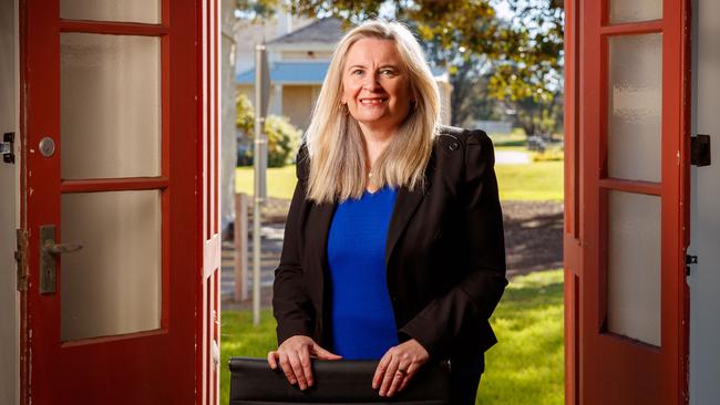 Minda CEO Clare Allen at the North Brighton headquarter. Picture MATT TURNER.