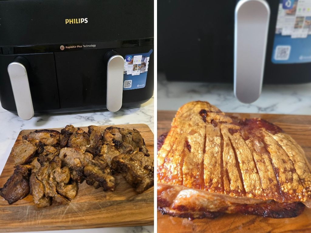 The Philips air fryer did an amazing job at cooking evenly and keeping meat tender. Picture: Supplied/Tahnee-Jae Lopez-Vito