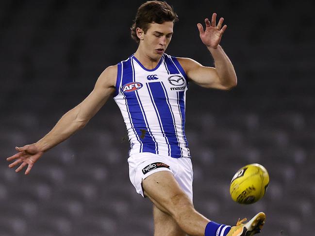 AFL Round 19.  Carlton v North Melbourne at Marvel Stadium, Melbourne. 24/07/2021.  Will Phillips of the Kangaroos during the 1st qtr.     .  Pic: Michael Klein