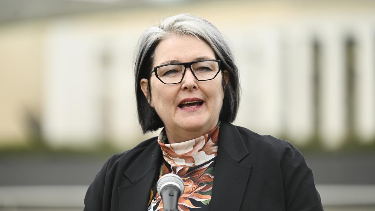 Oxfam Australia chief executive Lyn Morgain says consumers are fed up with supermarket profits in this cost-of-living crisis. Picture: NewsWire / Martin Ollman