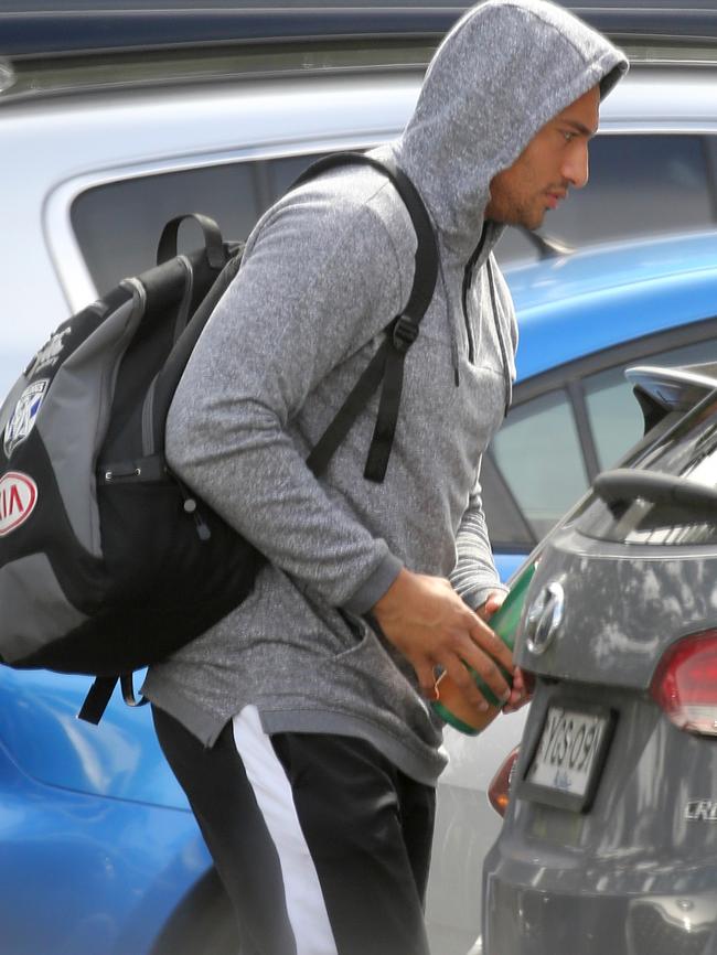 Montoya arrives at Belmore Oval on Wednesday. Picture: John Grainger