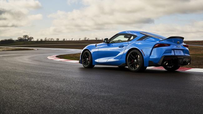 A ducktail spoiler debuts on America’s 2020 Toyota Supra.