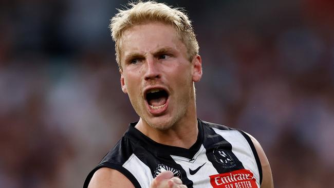 Collingwood utility Billy Frampton faces a fight to keep his spot in the Magpies’ best 22 as Dan McStay’s comeback draws near. Picture: Michael Willson / Getty Images