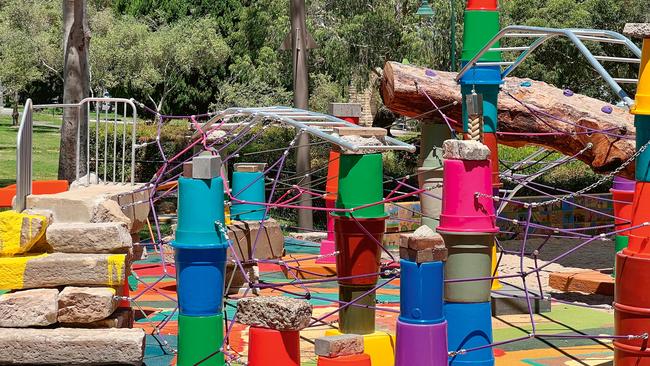 Hewson’s Pockets Park installation in Leichhardt, Sydney. Picture: Mike Hewson