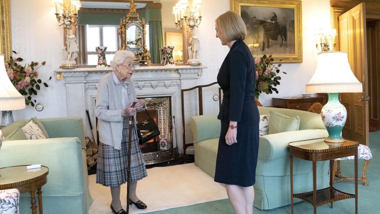 The Queen greeted newly-elected British Prime Minister Liz Truss just two days before her death. Picture: Jane Barlow – WPA Pool/Getty Images