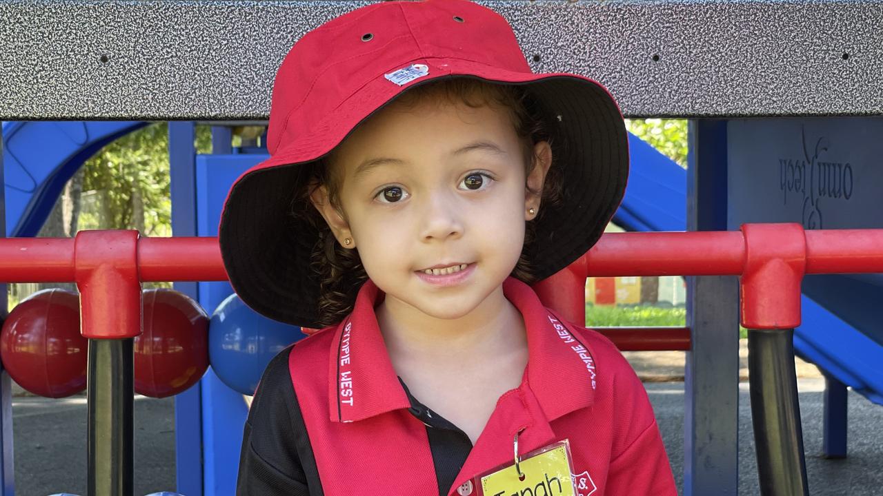 Ianah Wilson – Gympie West State School prep students on first day, Monday January 22, 2024.