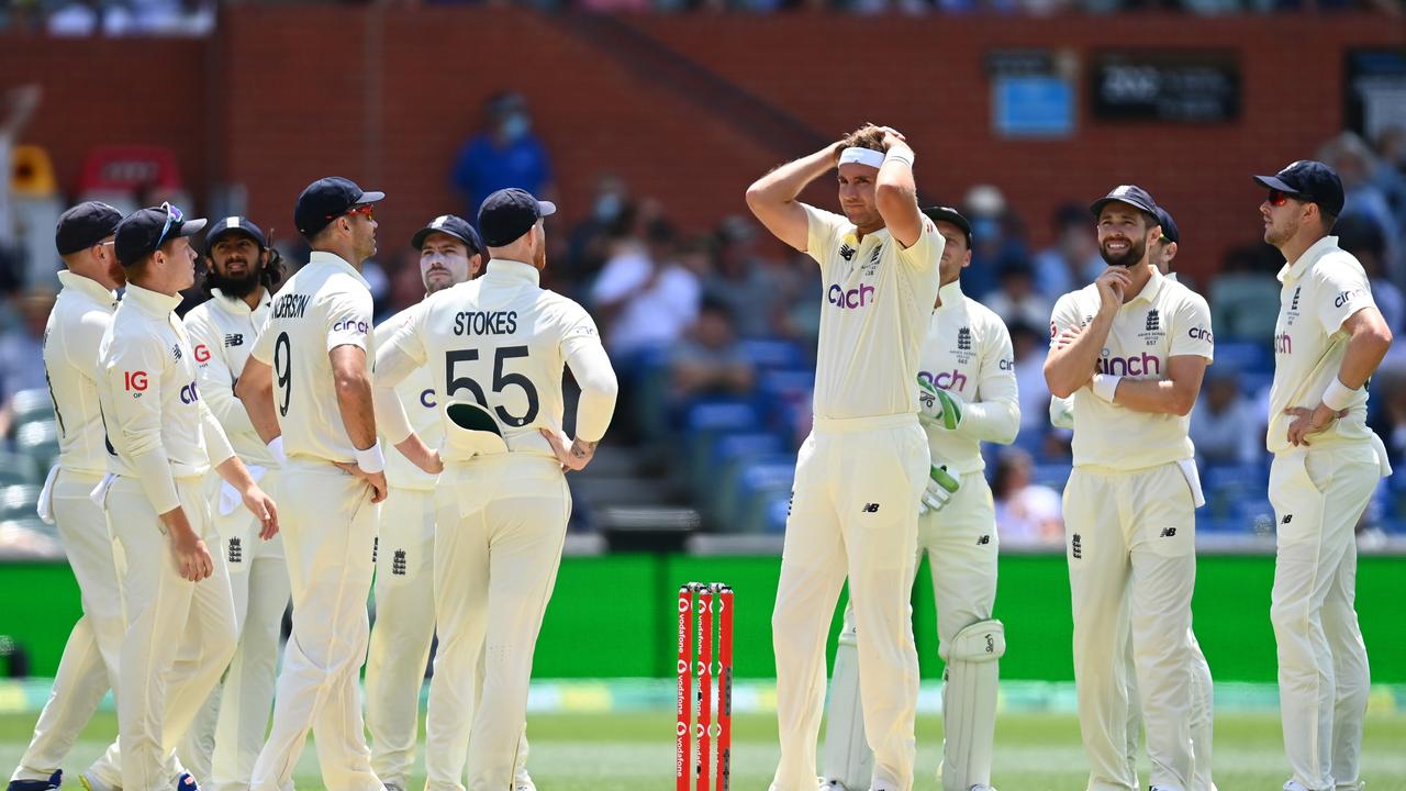 Broad’s reaction just about sums up England’s tour. (Photo by Quinn Rooney/Getty Images)