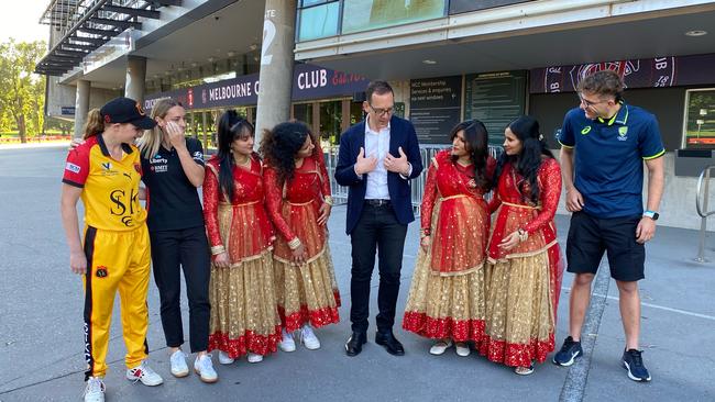 Steve Dimopoulos (centre) says the festival will be a huge boost to the Victorian economy. Picture: Supplied