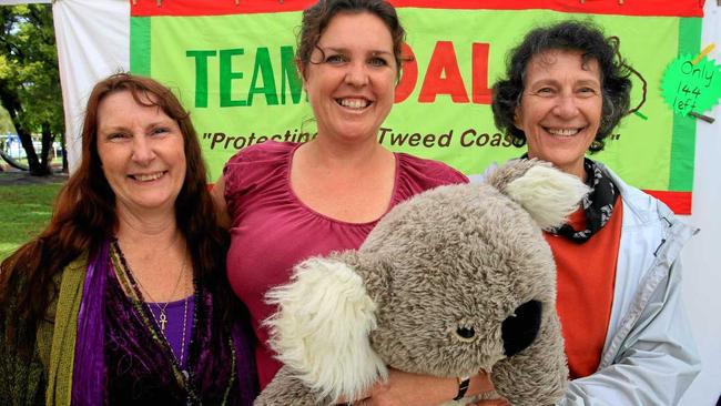 Team Koala&#39;s Priya Hamsa, Jenny Hayes, Marie Jack. Picture: John Gass /TWE030612koala