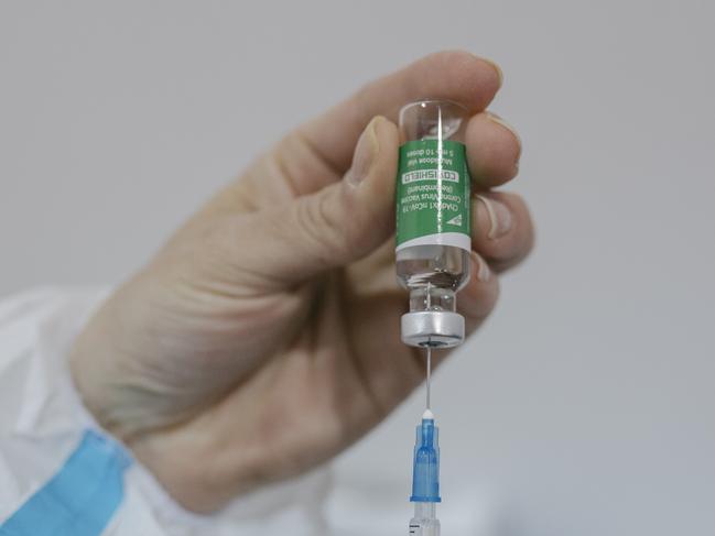 BELGRADE, SERBIA - MARCH 20: This picture shows a vial of the Oxford-AstraZeneca anti-Covid-19 vaccine (India's Covishield) on March 20, 2021 in Belgrade, Serbia. Serbia has now vaccinated almost 15% of the county's 6.9 million inhabitants, coming in second after Britain in the world's quickest vaccine rollout. Serbs have the choice of five different vaccines and inoculations are free of charge. (Photo by Vladimir Zivojinovic/Getty Images)