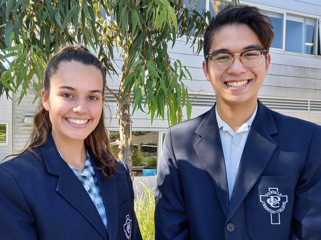 16/03/2021 - Donvale Christian College School Captains: Millie Southwell & Daniel Lee Picture: Michael Halliday