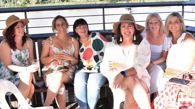 Celeste Hinton, Nicole Trost, Deanne Davis, Jade Samuelsson, Kerry Saunders and Vicki Standen at the Capricorn Food and Wine Festivalâ€™s Big Beer Festival, Rockhampton Riverside Precinct, March 19, 2022.