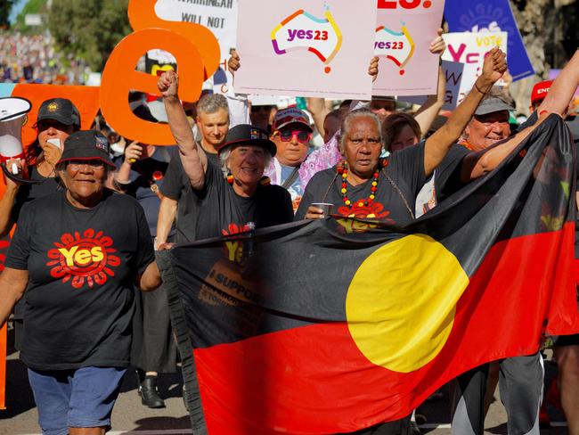 The voice recognises Indigenous people on the basis that they are descendants of the original occupiers of this land. Picture: AFP