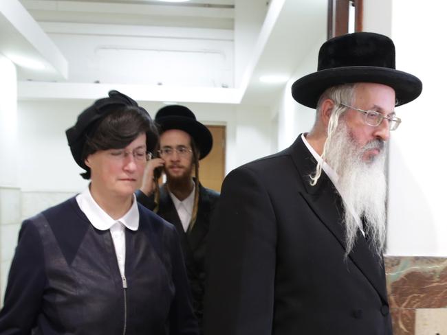 In this photo, Malka Leifer’s brother, sister and son are shown leaving an earlier court hearing. Picture: Ella Pellegrini