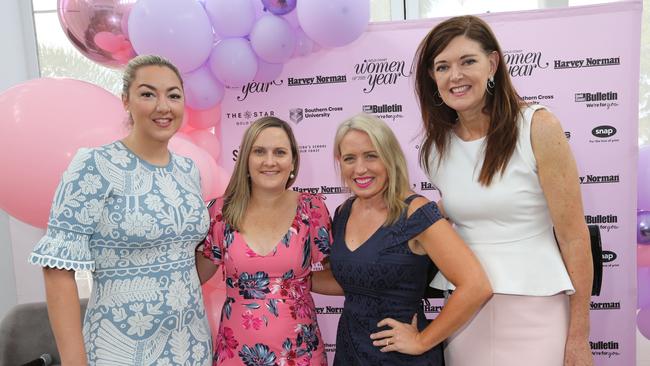 Jess Mellor COO Star Hotel, Gold Coast Bulletin Editor Rachel Hancock, State Minister Kate Jones and Alison Smith group Executive. Pic Mike Batterham