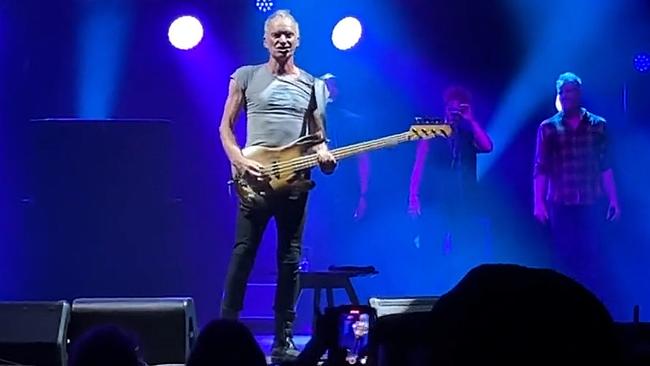 Legendary singer Sting performs live at Adelaide Entertainment Centre. Picture: Instagram