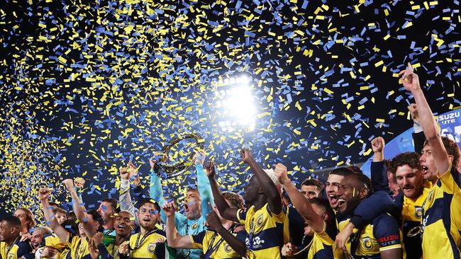 Central Coast Mariners will defend their title in the new A-League season starting on October 18. Picture: Mark Metcalfe/Getty Images