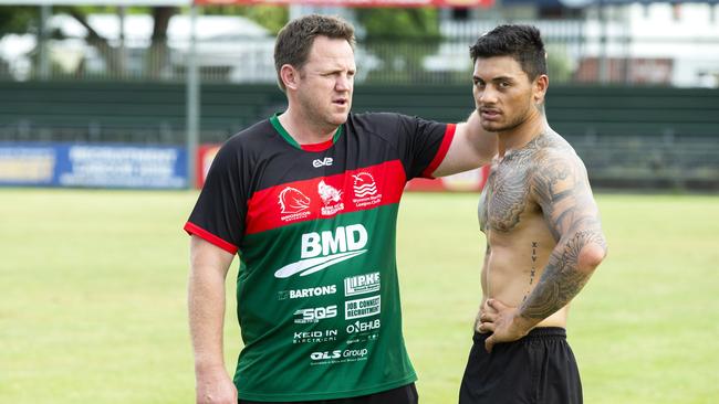 Wynnum Manly Seagulls coach Adam Brideson. (AAP Image/Richard Walker)