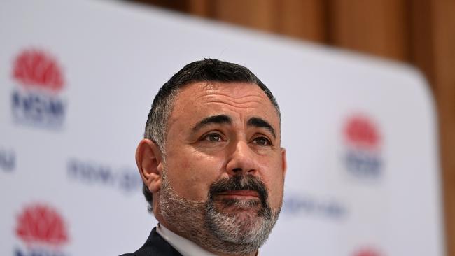 NSW Deputy Premier John Barilaro speaks to the media during a COVID-19 press conference in Sydney. Picture: NCA NewsWire/Bianca De Marchi